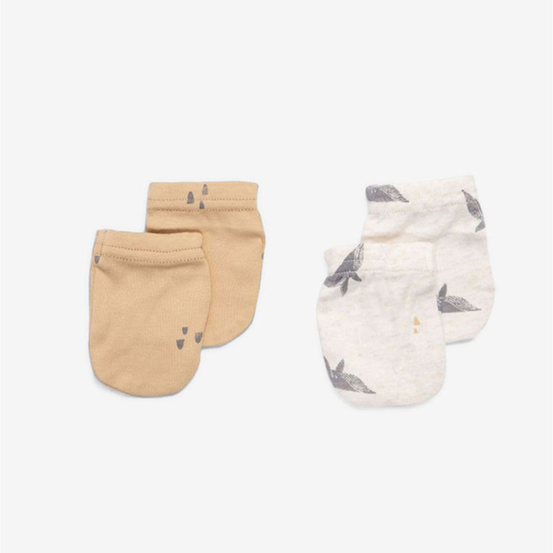 Βρεφικά Γαντάκια (Σετ 4τμχ) Minene Whale/Ochre