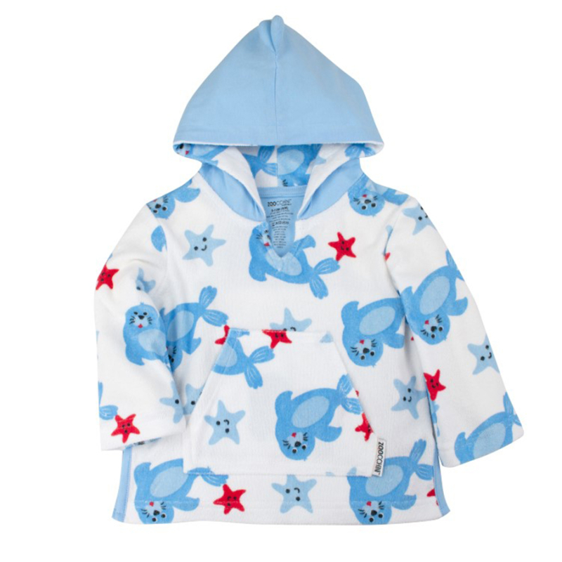 Παιδικό Πόντσο Με Αντηλιακή Προστασία Zoocchini Φώκια