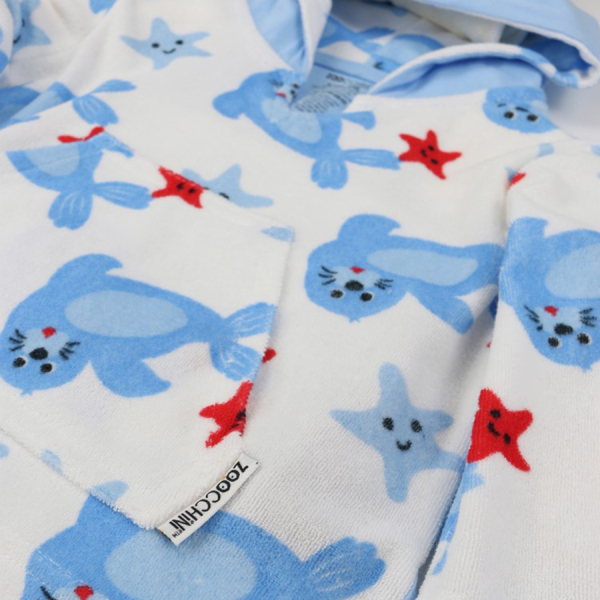 Παιδικό Πόντσο Με Αντηλιακή Προστασία Zoocchini Φώκια