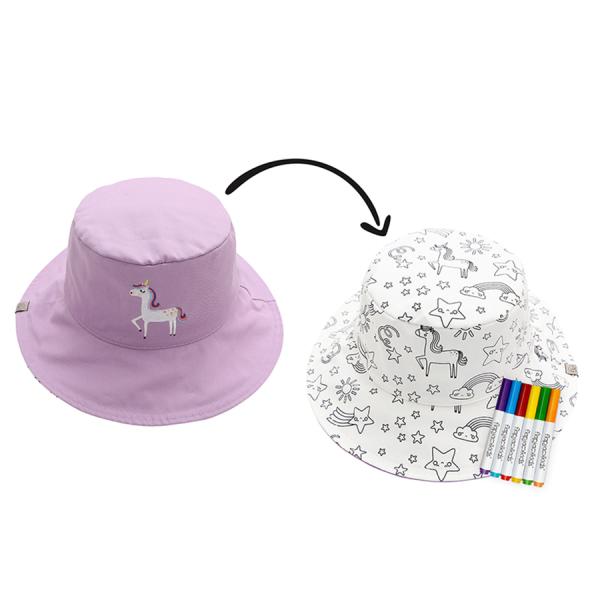 Παιδικό Καπέλο 2 Όψεων Με Προστασία UV FlapjackKids Unicorn