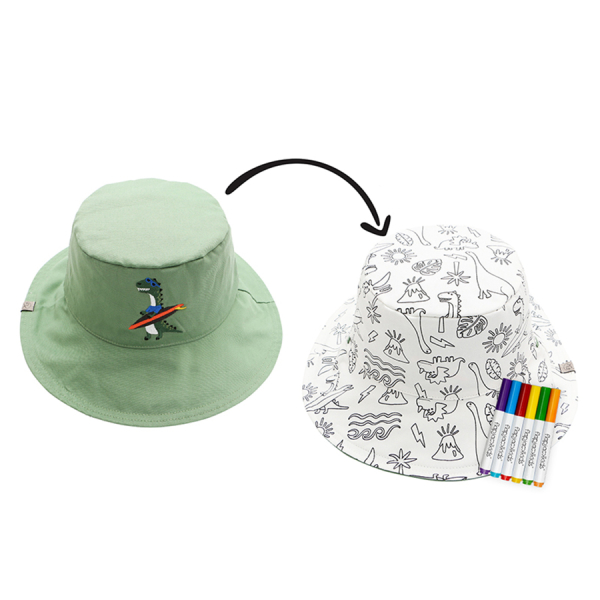 Παιδικό Καπέλο 2 Όψεων Με Προστασία UV FlapjackKids Dino