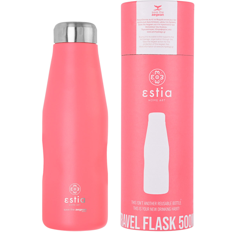 Μπουκάλι Θερμός 500ml Estia Save The Aegean Fusion Coral 01-9861