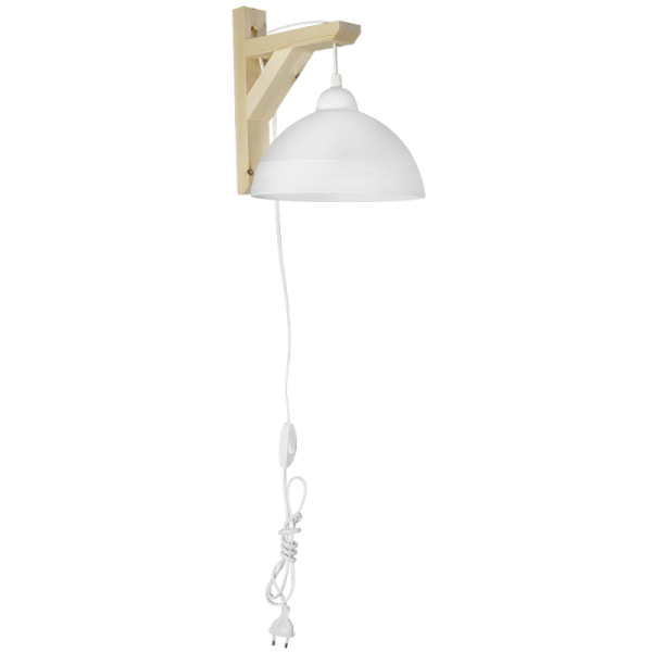 Απλίκα Τοίχου Με Φις Πρίζας Heronia Stick 02-0242 White