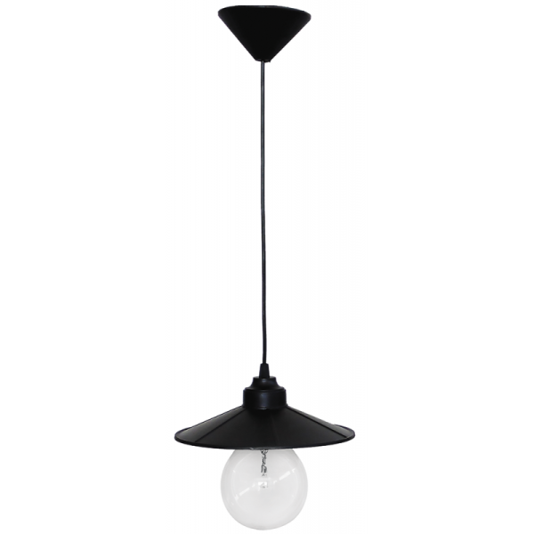 Φωτιστικό Οροφής Μονόφωτο Heronia Petra 11-0090 Black