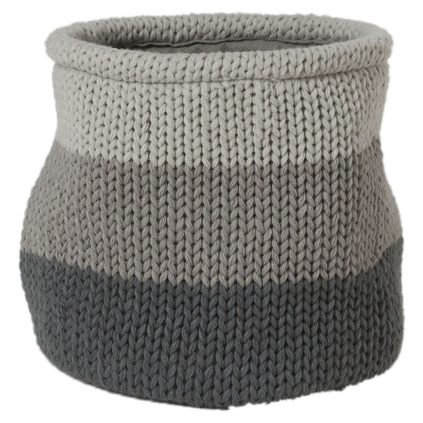 Καλάθι Αποθήκευσης (20x20x20) SealSkin Knitted Grey Medium
