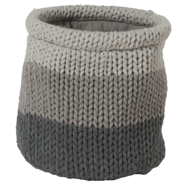 Καλάθι Αποθήκευσης (15x15x15) SealSkin Knitted Grey Small