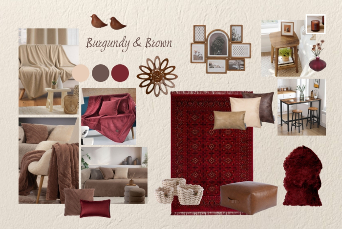 Burgundy & Brown Romance!
