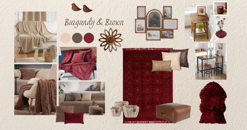 Burgundy & Brown Romance!