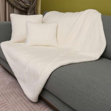 Σετ γούνινα ριχτάρια + μαξιλάρια