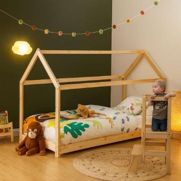 Παιδικό κρεβάτι Montessori + πύργος εκμάθησης